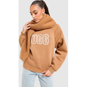 UGG Cosy Logo Crew Sweatshirt - Bruin- Dames, Bruin