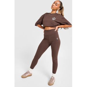 adidas Originals Ribbed Leggings - Bruin- Dames, Bruin