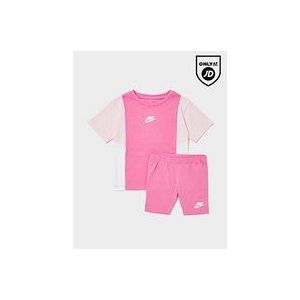 Nike Girls' Colour Block T-Shirt/Shorts Set Children - Pink, Pink