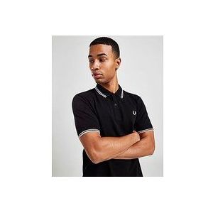 Fred Perry Twin Tipped Short Sleeve Polo Shirt Heren - BLACK- Heren, BLACK