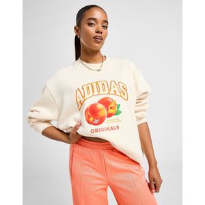 adidas Originals - Peach Graphic Crew Sweatshirt - Wit - Dames