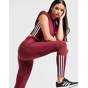 adidas Hyperglam Ribbed Leggings - Bordeaux- Dames, Bordeaux