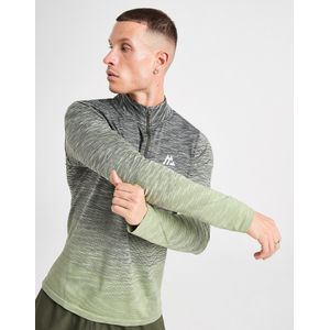 MONTIREX Trail Seamless 1/4 Zip Top - Groen- Heren, Groen
