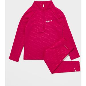 Nike Girls' Swoosh Pacer 1/2 Zip/Leggings Set Children - Roze - Kind, Roze