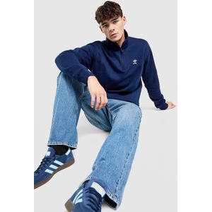 adidas Originals Trefoil Essentials 1/4 Zip Sweatshirt - Blauw- Heren, Blauw