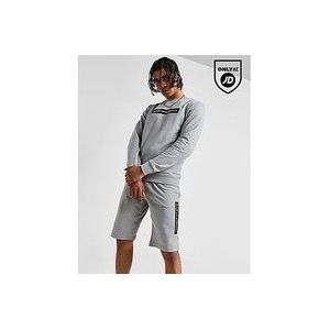 Emporio Armani EA7 Box Logo Crew Sweatshirt/Shorts Tracksuit - Grey- Heren, Grey