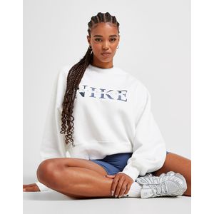 Nike Graphic Swoosh Crew Sweatshirt - Wit- Dames, Wit