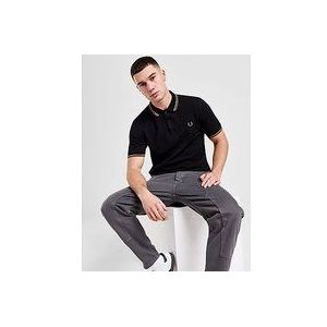 Fred Perry Twin Tipped Short Sleeve Polo Shirt Heren - Black- Heren, Black