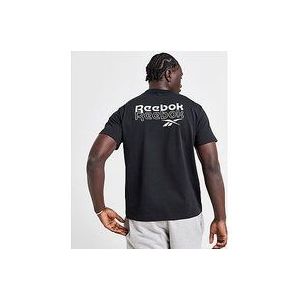 Reebok Stack Logo T-Shirt - Black- Heren, Black
