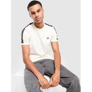 Fred Perry Tape T-Shirt - Bruin- Heren, Bruin