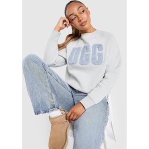 UGG - Fuzzy Logo Crew - Sweatshirt - Blauw