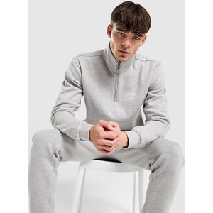 adidas Originals Trefoil Essentials 1/4 Zip Sweatshirt - Grijs- Heren, Grijs
