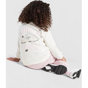 New Balance Girls' Bubble Graphic Crew Tracksuit Infant - Wit - Kind, Wit