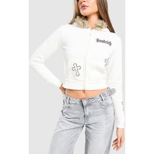 Hoodrich Cinder Fur Hoodie - Wit- Dames, Wit