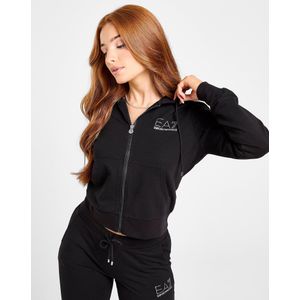 EA7 Emporio Armani Slim Diamante Full Zip Hoodie - Paars- Dames, Paars