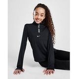 Nike Girls' Fitness Long Sleeve 1/2 Zip Top Junior - Black/White- Dames, Black/White