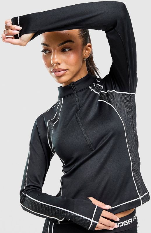 Under Armour - ColdGear 1/2 Zip Track Top - Zwart - Sporttop