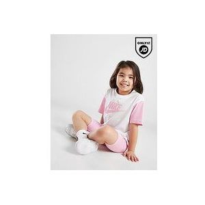 Nike Girls' Colour Block T-Shirt/Shorts Set Children - White, White