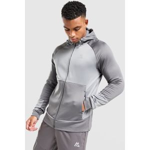 MONTIREX Flex Gridded Full Zip Hoodie - Grijs- Heren, Grijs