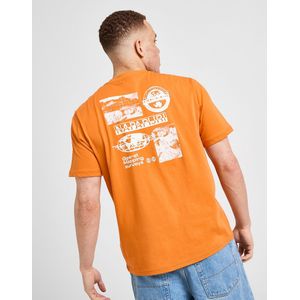 Napapijri Grid Back T-Shirt - Oranje- Heren, Oranje