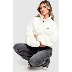 adidas Originals Teddy Full Zip Jacket - Wit- Dames, Wit