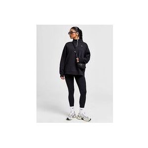 Nike Oversized damestop van fleece met korte rits voor dames Sportswear - Black/Sail- Dames, Black/Sail