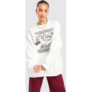 adidas Originals Coffee Club Crew Sweatshirt - Crème- Dames, Crème