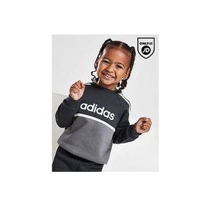 adidas Linear Colour Block Crew Tracksuit Infant - Black, Black