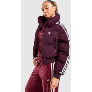 adidas Originals - 3-Stripes Cropped Padded Jacket - Rood - Dames