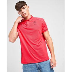 Macron Welsh Rugby Travel Polo Shirt - Rood- Heren, Rood