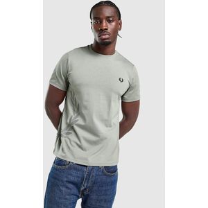 Fred Perry Oversized Laurel Wreath T-Shirt - Grijs- Heren, Grijs