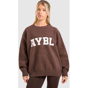 AYBL - Varsity Knitted Crew Sweatshirt - Bruin - Dames