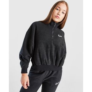 Nike Girls' Cosy 1/4 Zip Fleece Junior - Zwart - Kind, Zwart