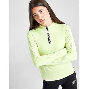 Nike Girls' Pro 1/2 Zip Dri-FIT Top Junior - Light Lemon Twist, Light Lemon Twist