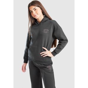 Pink Soda Sport Girls' Rhinestone Overhead Hoodie Junior - Grijs - Kind, Grijs