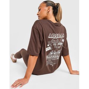 adidas Originals Coffee Club T-Shirt - Bruin- Dames, Bruin