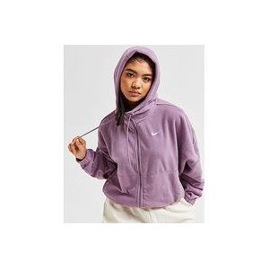 Nike Nike Therma-FIT One oversized fleecehoodie met rits over de hele lengte voor dames - Violet Dust/Pale Ivory- Dames, Violet Dust/Pale Ivory