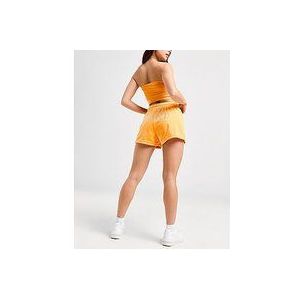 JUICY COUTURE Diamante Logo Velour Shorts - Orange- Dames, Orange