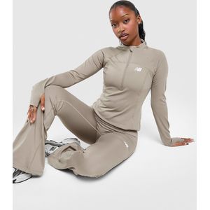 New Balance Logo 1/4 Zip Top - Grijs- Dames, Grijs