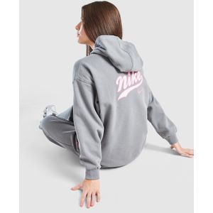 Nike Girls' Oversized Graphic Hoodie Junior - Grijs - Kind, Grijs