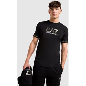 EA7 Emporio Armani Tape Large Logo T-Shirt - Zwart- Heren, Zwart