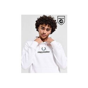 Fred Perry Stack Overhead Hoodie - White- Heren, White
