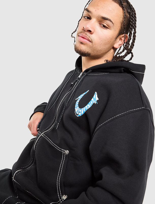 True Religion - Paint Full Zip Hoodie - Zwart - Heren