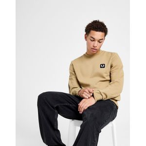Fred Perry Pique Crew Sweatshirt - Bruin- Heren, Bruin