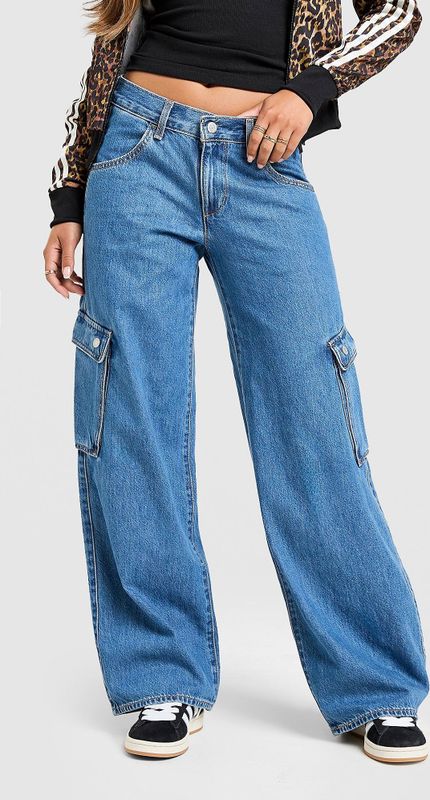 Levi's - Superlow Loose Cargo Jeans - Blauw - Dames