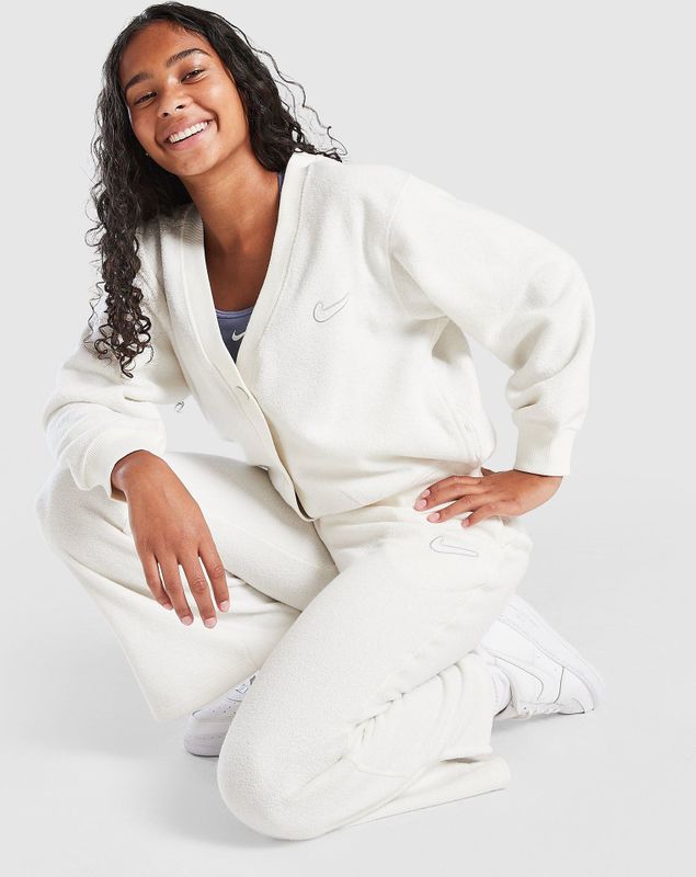 Nike Girls' Cozy Fleece Cardigan Junior - Wit - Kind, Wit