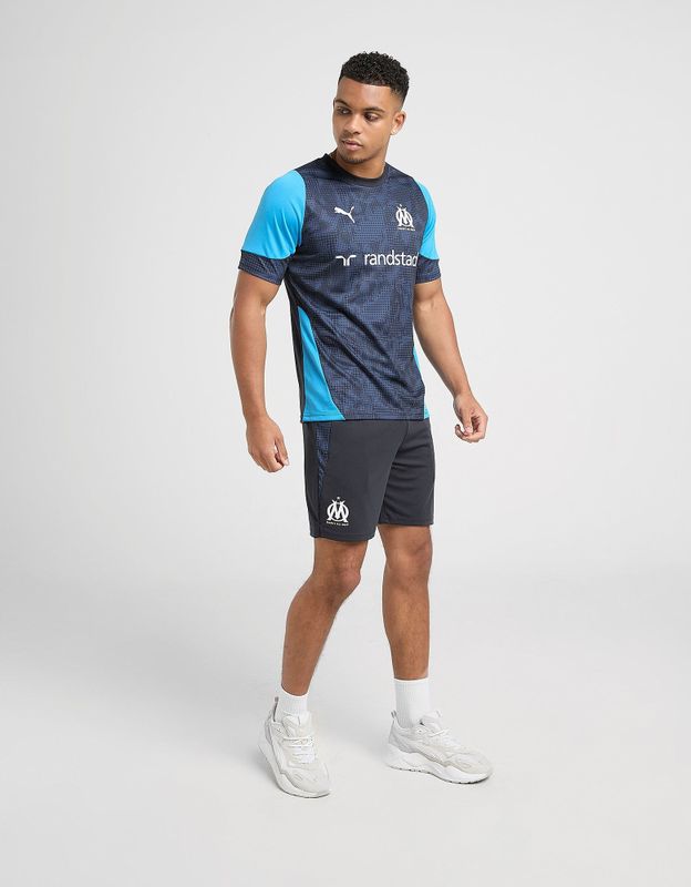 Puma - Trainingsshirt - Zwart - Katoen - Olympique de Marseille