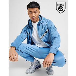 Nike Tape Polyknit Full Zip Hoodie - Blue- Heren, Blue