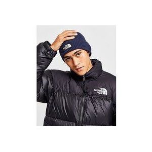 The North Face Logo Box Cuffed Beanie - Navy- Dames, Navy