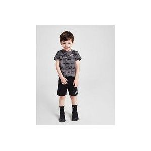 Nike All Over Print T-Shirt/Shorts Set Infant - Black, Black